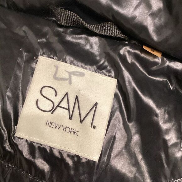 Sam Soho Quilted puffer Hooded Coat In‎ Black Size S - Picture 15 of 16